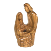 Olive Wood A Midnight Clear One-Piece Holy Family - Kneeling (6in)